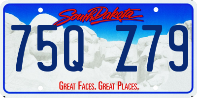 SD license plate 75QZ79