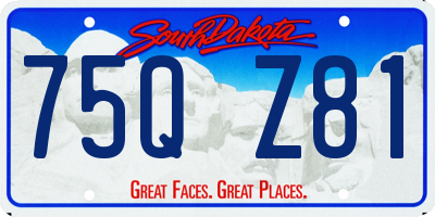 SD license plate 75QZ81