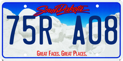 SD license plate 75RA08