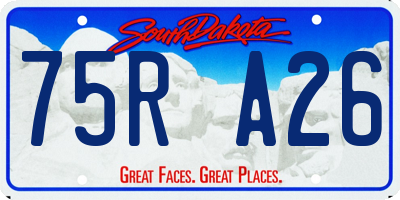SD license plate 75RA26