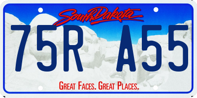 SD license plate 75RA55