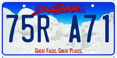 SD license plate 75RA71