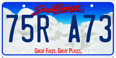 SD license plate 75RA73