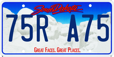 SD license plate 75RA75