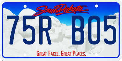 SD license plate 75RB05