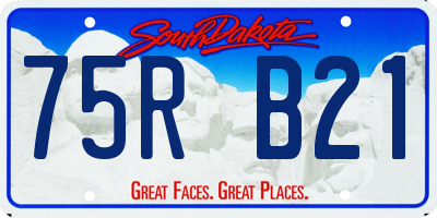 SD license plate 75RB21