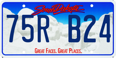 SD license plate 75RB24