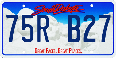 SD license plate 75RB27