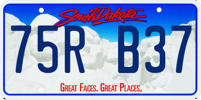 SD license plate 75RB37