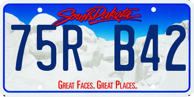 SD license plate 75RB42
