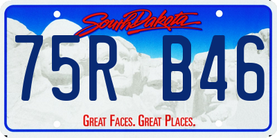 SD license plate 75RB46