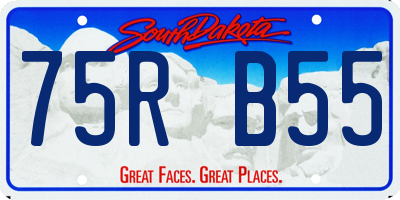 SD license plate 75RB55