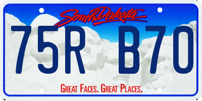 SD license plate 75RB70