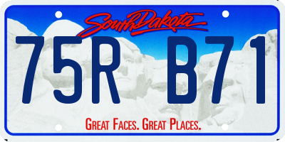 SD license plate 75RB71