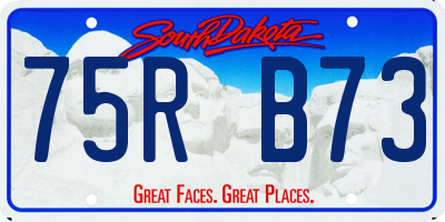 SD license plate 75RB73