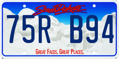 SD license plate 75RB94