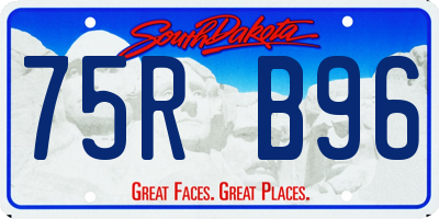 SD license plate 75RB96