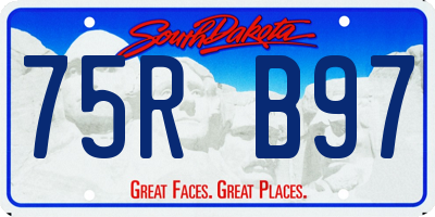 SD license plate 75RB97