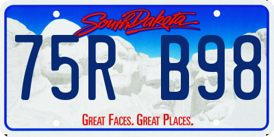 SD license plate 75RB98