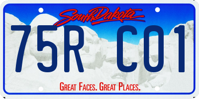 SD license plate 75RC01