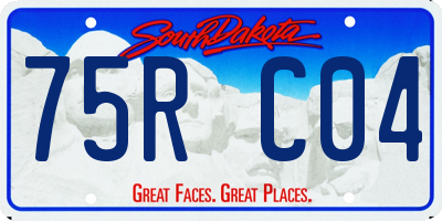 SD license plate 75RC04