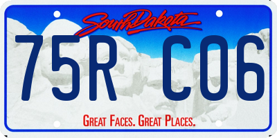 SD license plate 75RC06