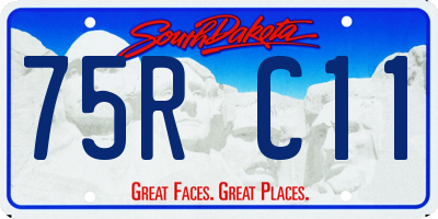 SD license plate 75RC11