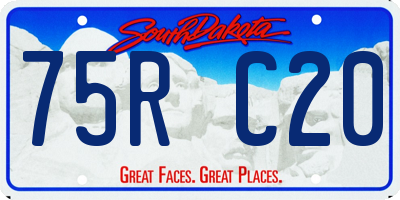 SD license plate 75RC20