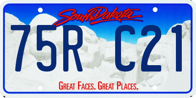SD license plate 75RC21