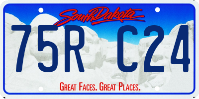 SD license plate 75RC24