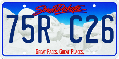 SD license plate 75RC26