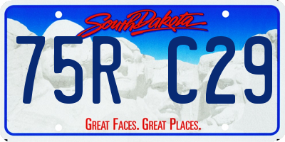 SD license plate 75RC29