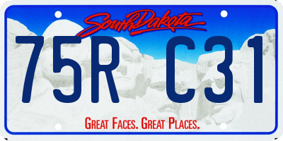 SD license plate 75RC31