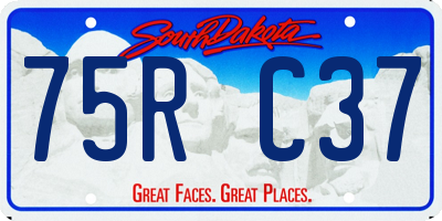 SD license plate 75RC37