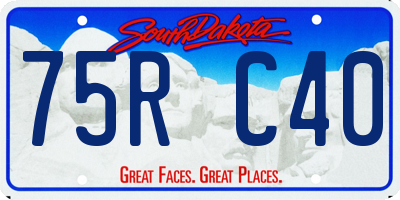 SD license plate 75RC40
