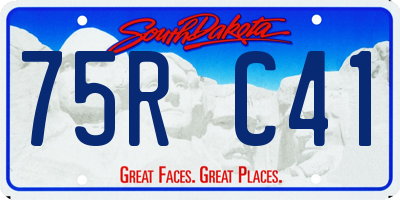 SD license plate 75RC41