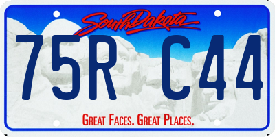 SD license plate 75RC44