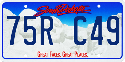 SD license plate 75RC49