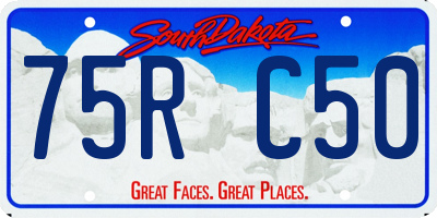 SD license plate 75RC50