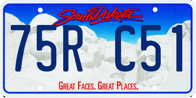 SD license plate 75RC51
