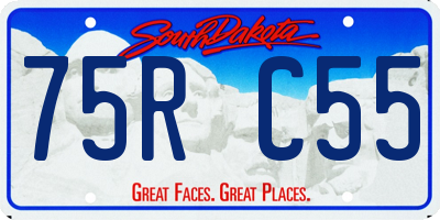 SD license plate 75RC55