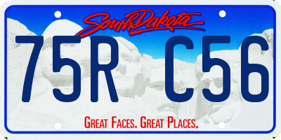 SD license plate 75RC56