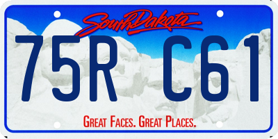 SD license plate 75RC61
