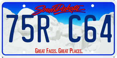 SD license plate 75RC64