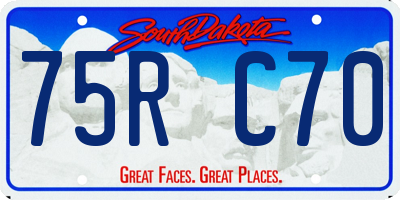 SD license plate 75RC70