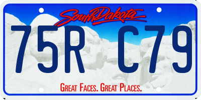 SD license plate 75RC79