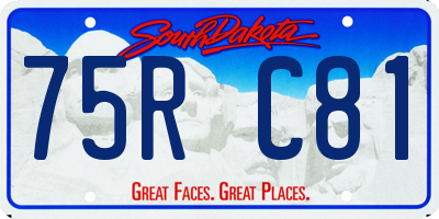 SD license plate 75RC81