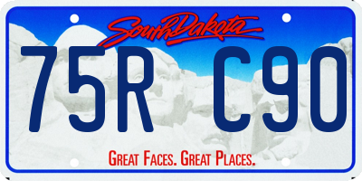 SD license plate 75RC90