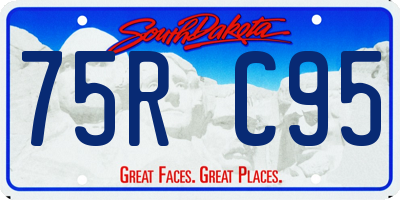 SD license plate 75RC95