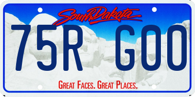 SD license plate 75RG00